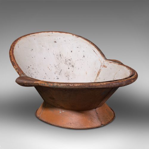 TWO ANTIQUE HIP BATHS ENGLISH TIN PLANTER JARDINIERE VICTORIAN C1900 - ADDITIONAL PHOTO 1