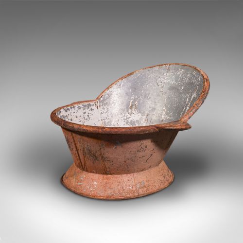 TWO ANTIQUE HIP BATHS ENGLISH TIN PLANTER JARDINIERE VICTORIAN C1900 - ADDITIONAL PHOTO 6
