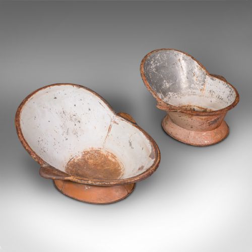 TWO ANTIQUE HIP BATHS ENGLISH TIN PLANTER JARDINIERE VICTORIAN C1900 - ADDITIONAL PHOTO 8