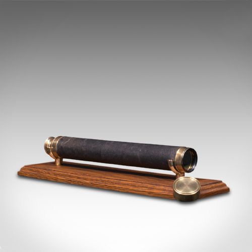 fig 1. Antique 4 Draw Telescope, English, Brass, Terrestrial, Astronomical, Victorian