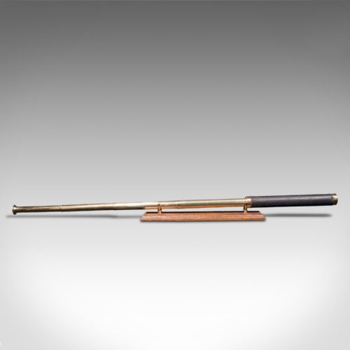 fig 4. Antique 4 Draw Telescope, English, Brass, Terrestrial, Astronomical, Victorian