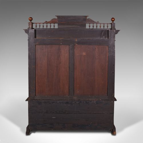 LARGE ANTIQUE HALL SETTLE ITALIAN PINE WALNUT BENCH PEW VICTORIAN C1850 - ADDITIONAL PHOTO 5