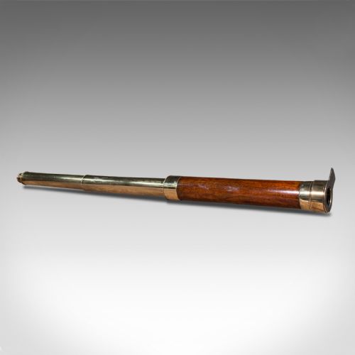 fig 1. Antique Two Draw Telescope, English, Terrestrial, Astronomical, Victorian, 1850