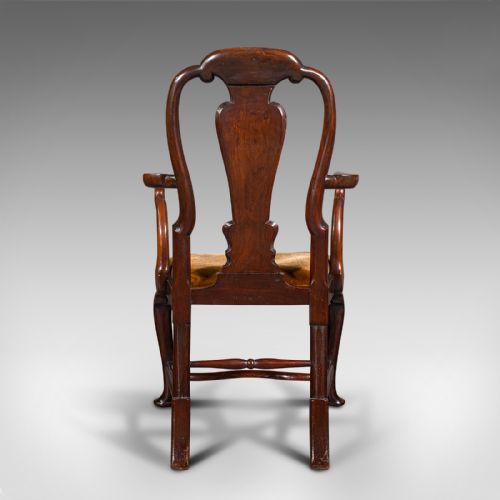 fig 5. Antique Marquetry Elbow Chair, Dutch, Beech, Fruitwood, Carver, Georgian, C.1800