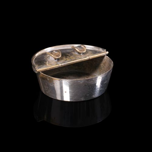 Small Antique Ash Tray, English, Cast White Metal, Rest, Cufflink Pot, Edwardian