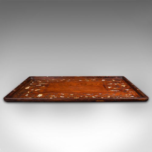 fig 3. Antique Serving Tray, English, Teak, Decorative, Campaign, Colonial, Georgian