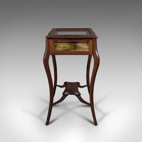 fig 3. Antique Bijouterie Table, English, Display Case, Showcase, Stand, Edwardian