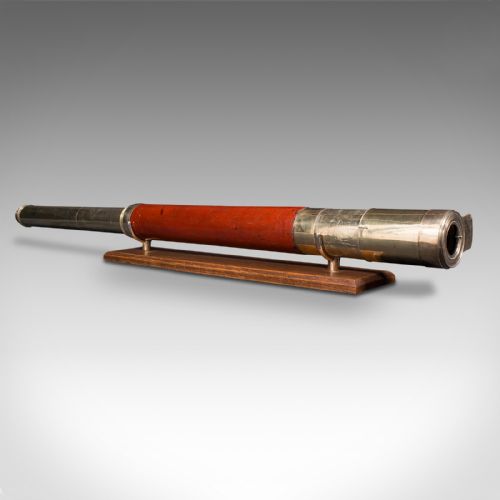 fig 1. Large Antique Telescope, English, Single Draw, Astronomical, Dollond, Victorian