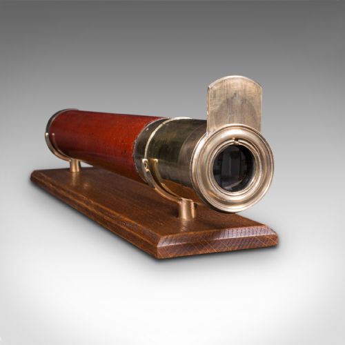 fig 4. Large Antique Telescope, English, Single Draw, Astronomical, Dollond, Victorian