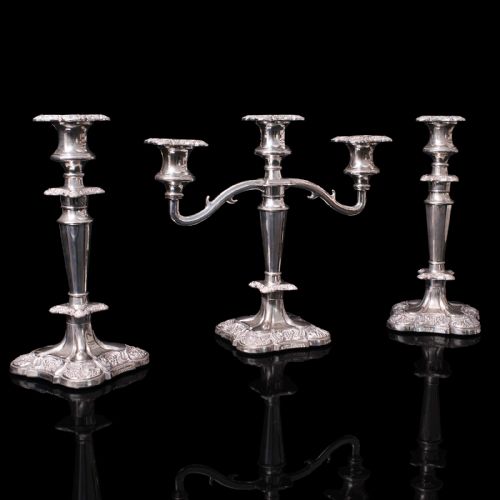 Antique Candelabra, Candlesticks, English, Silver Plate, Centrepiece, Victorian