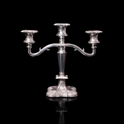 fig 4. Antique Candelabra, Candlesticks, English, Silver Plate, Centrepiece, Victorian