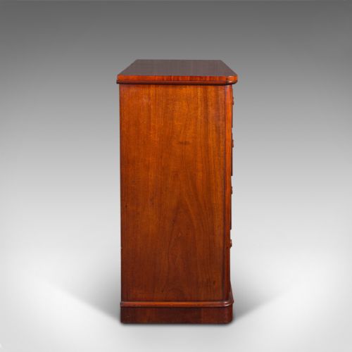 fig 3. Antique Tallboy, English, Flame, Grand Chest of Drawers, Victorian, Circa 1860