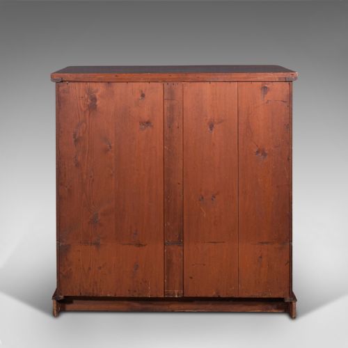 fig 5. Antique Tallboy, English, Flame, Grand Chest of Drawers, Victorian, Circa 1860