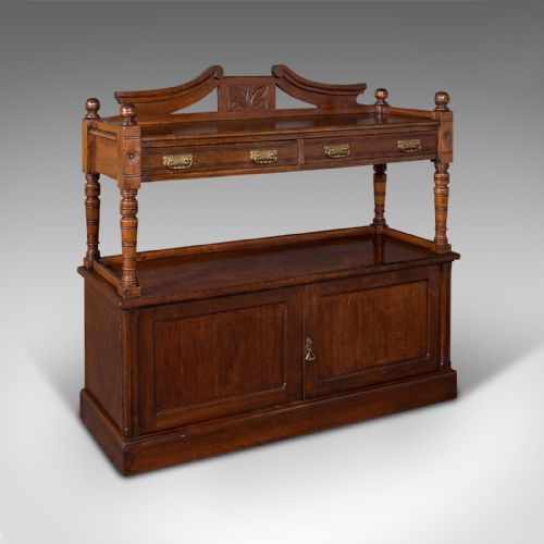 Large Antique Buffet, English, Walnut, Server, Sideboard, Victorian, Circa 1870