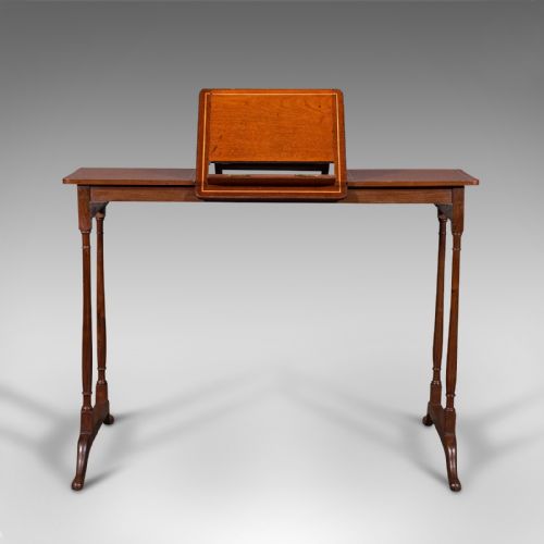 fig 3. Antique Conductor's Stand, English, Adjustable, Music Rest, Lectern, Edwardian