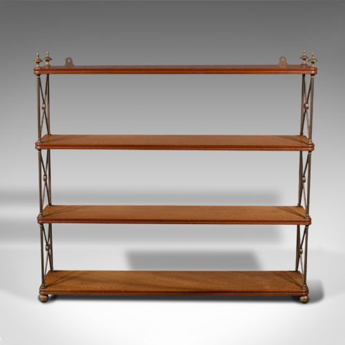 fig 1. Antique Bookshelf, English, Wall Shelf, Hall Stand, Regency Revival, Victorian