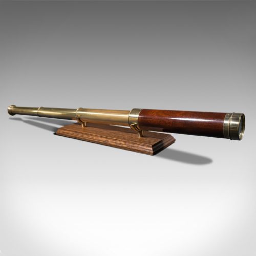 fig 1. Antique 3 Draw Telescope, English, Terrestrial, Astronomical, Victorian, C.1880
