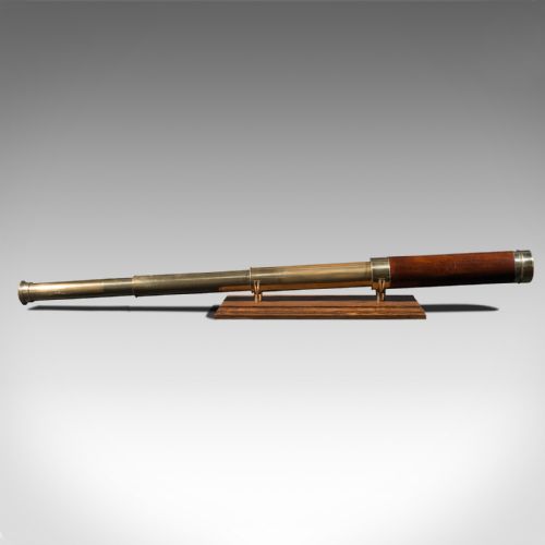 fig 2. Antique 3 Draw Telescope, English, Terrestrial, Astronomical, Victorian, C.1880