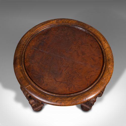 fig 3. Small Antique Lamp Table, French, Pine, Side, Planter Stand, Victorian, C.1900