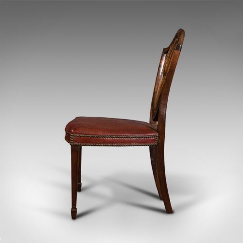 fig 3. Set of 6, Antique Shield Back Chairs, Dining Seat, After Hepplewhite, Georgian