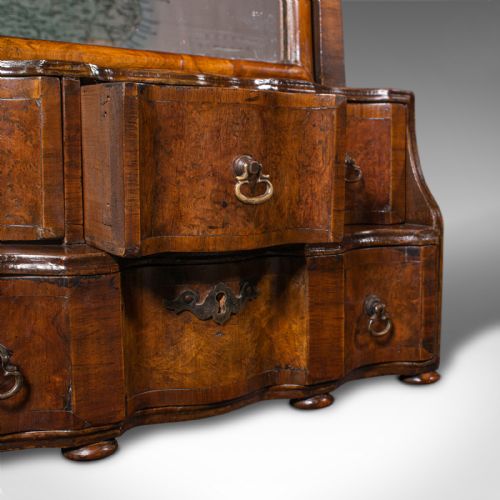 ANTIQUE BUREAU MIRROR ENGLISH WALNUT QUEEN ANNE TASTE VICTORIAN CIRCA 1880 - ADDITIONAL PHOTO 8