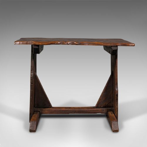 fig 4. Antique Tavern Table, English, Oak, Occasional, Side, Live Waney Edge, Georgian