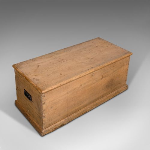 fig 2. Antique Blanket Box, English, Pine, Victorian, 1890