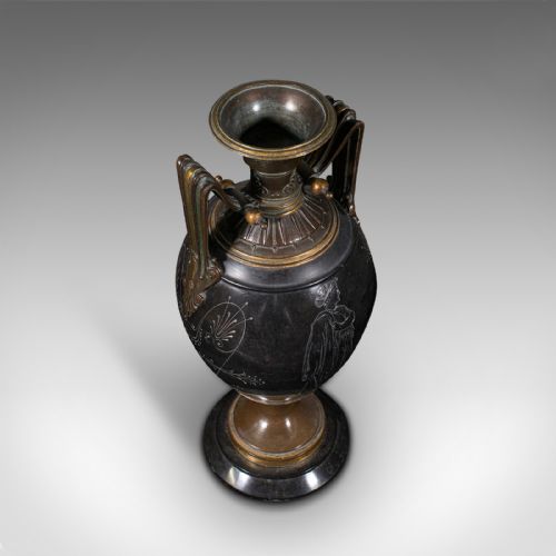 fig 5. Pair Of Antique Display Vases, Italian, Marble, Decorative Urn, Grand Tour, 1870