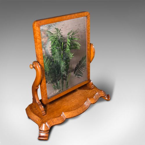 ANTIQUE DRESSING TABLE MIRROR ENGLISH SATINWOOD VANITY VICTORIAN CIRCA 1850 - ADDITIONAL PHOTO 4
