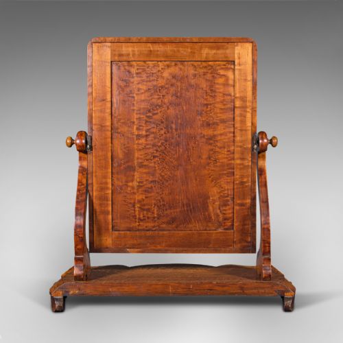 ANTIQUE DRESSING TABLE MIRROR ENGLISH SATINWOOD VANITY VICTORIAN CIRCA 1850 - ADDITIONAL PHOTO 6