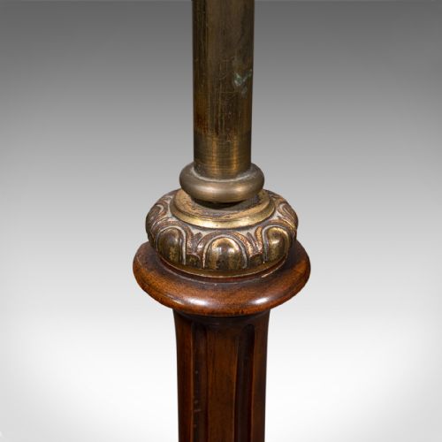 ANTIQUE PENDANT POLE SCREEN ENGLISH WALNUT FIRESIDE DECORATIVE STAND REGENCY - ADDITIONAL PHOTO 9