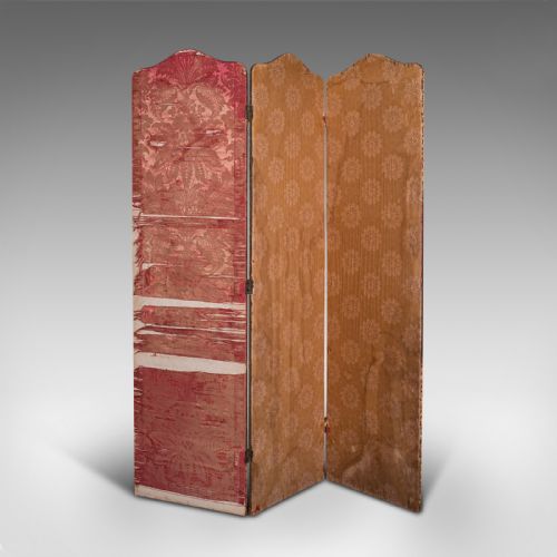 Antique Photographer's Prop Screen, English, 3 Fold, Privacy, Room Divider, 1900
