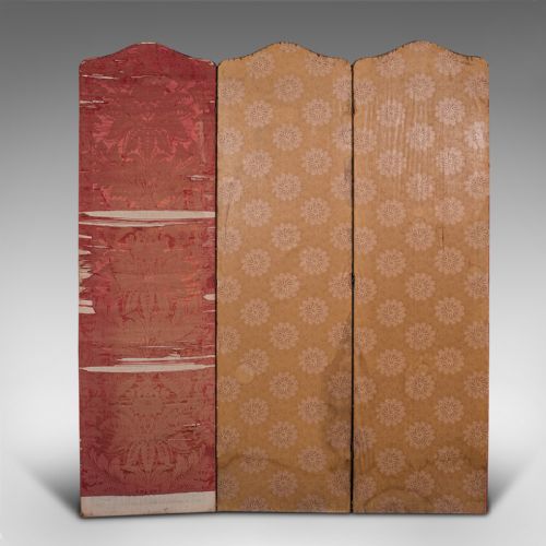 fig 2. Antique Photographer's Prop Screen, English, 3 Fold, Privacy, Room Divider, 1900