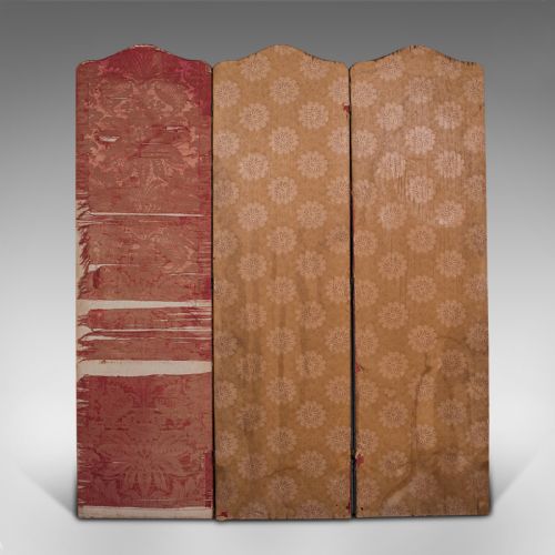 fig 3. Antique Photographer's Prop Screen, English, 3 Fold, Privacy, Room Divider, 1900