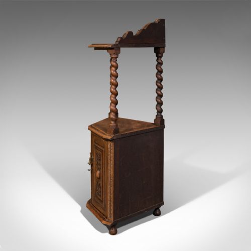 fig 4. Antique Corner Whatnot, English, Light Oak, Display Cabinet, Victorian, C.1880