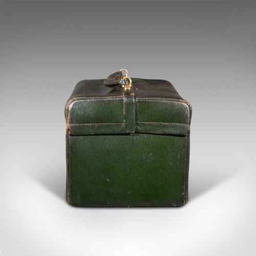 fig 3. Antique Toiletry Case, English, Leather, Vanity Bag, Harrods, London, Edwardian