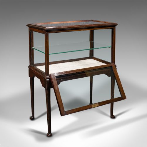 fig 1. Antique Display Case, English, Bijouterie Table, Showcase, Edwardian, Circa 1910