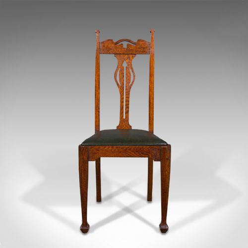 fig 1. Set Of 6 Antique Dining Chairs, English, Arts & Crafts, Liberty, Victorian, 1900