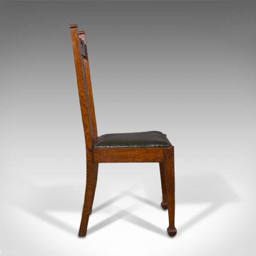 fig 2. Set Of 6 Antique Dining Chairs, English, Arts & Crafts, Liberty, Victorian, 1900