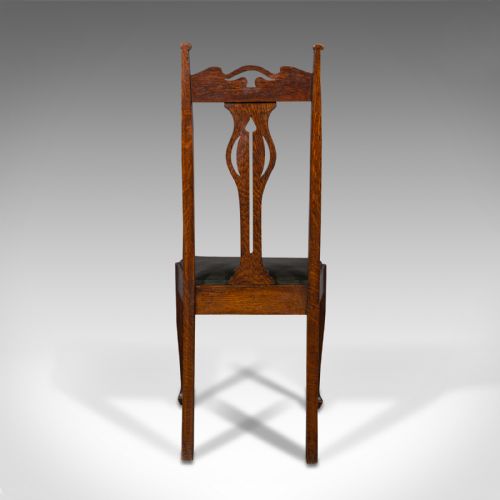 fig 3. Set Of 6 Antique Dining Chairs, English, Arts & Crafts, Liberty, Victorian, 1900