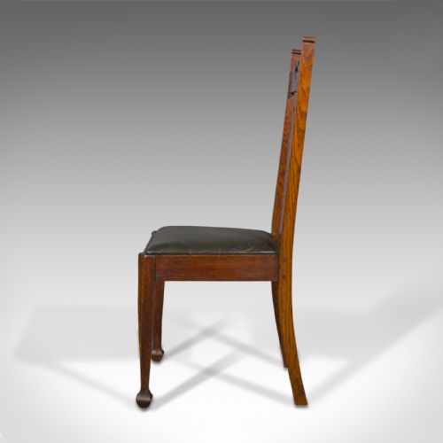 fig 4. Set Of 6 Antique Dining Chairs, English, Arts & Crafts, Liberty, Victorian, 1900
