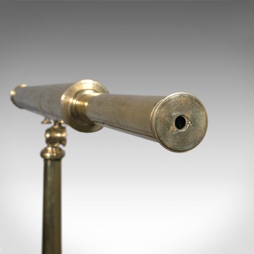 fig 5. Antique Library Telescope, English Brass, Astronomical, Dollond, Victorian, 1890