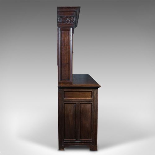 fig 3. Large Antique Estate Hunt Cabinet, English, Oak, Devonshire Sideboard, Victorian