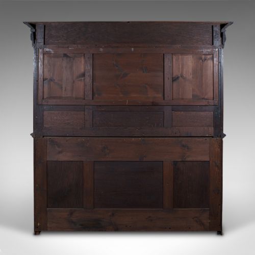 fig 5. Large Antique Estate Hunt Cabinet, English, Oak, Devonshire Sideboard, Victorian