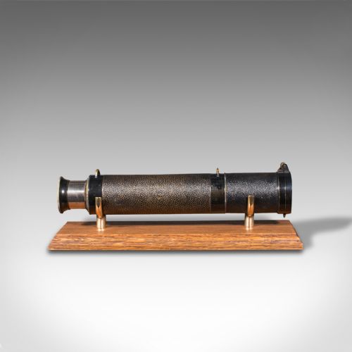 fig 3. Antique 3 Draw Telescope, English, Terrestrial, Lawrence & Mayo, Victorian, 1900