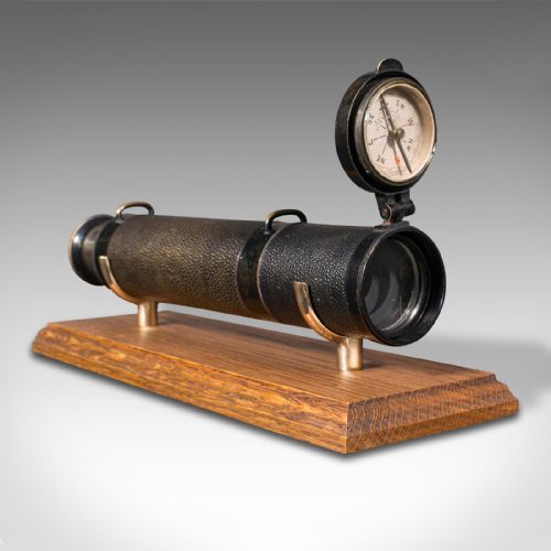 fig 4. Antique 3 Draw Telescope, English, Terrestrial, Lawrence & Mayo, Victorian, 1900