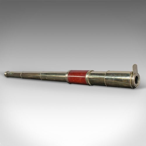 ANTIQUE 3 DRAW TELESCOPE ENGLISH TERRESTRIAL DAVIS OF LONDON VICTORIAN 1860 - ADDITIONAL PHOTO 1