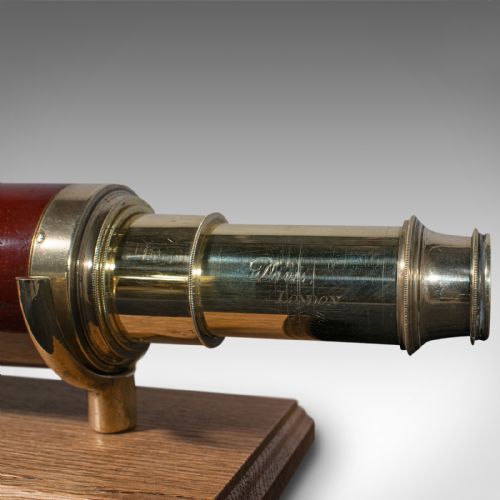 ANTIQUE 3 DRAW TELESCOPE ENGLISH TERRESTRIAL DAVIS OF LONDON VICTORIAN 1860 - ADDITIONAL PHOTO 8