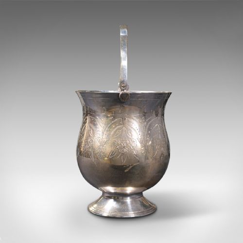 fig 2. Antique Potpourri Jug, English, Silver Plate, Decorative Pot, Bucket, Edwardian
