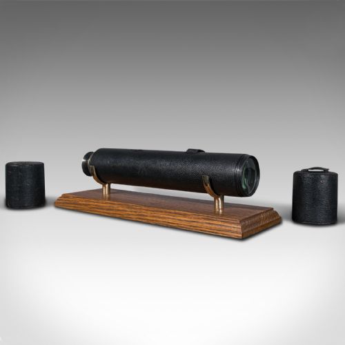 Antique Lord Bury 4 Draw Telescope, English, Leather, Steward, Victorian, C.1870